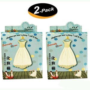(2 Pack) YIZHILIAN High Quality 50 Pcs/Bag Cosmetic Makeup Facial Cotton Pads